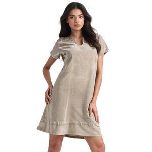 Ruby Rd Women's Brown Tie-Dye Split Neck T-Shirt Dress Size Small (NWT)